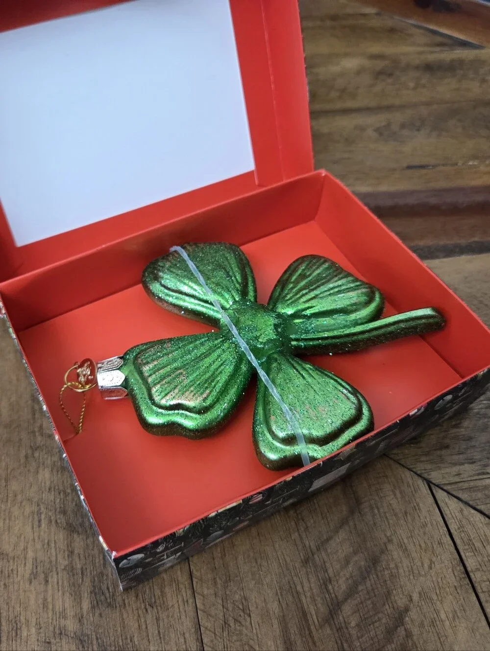 John Derian For Target Four-Leaf Clover Glass Christmas Tree Ornament